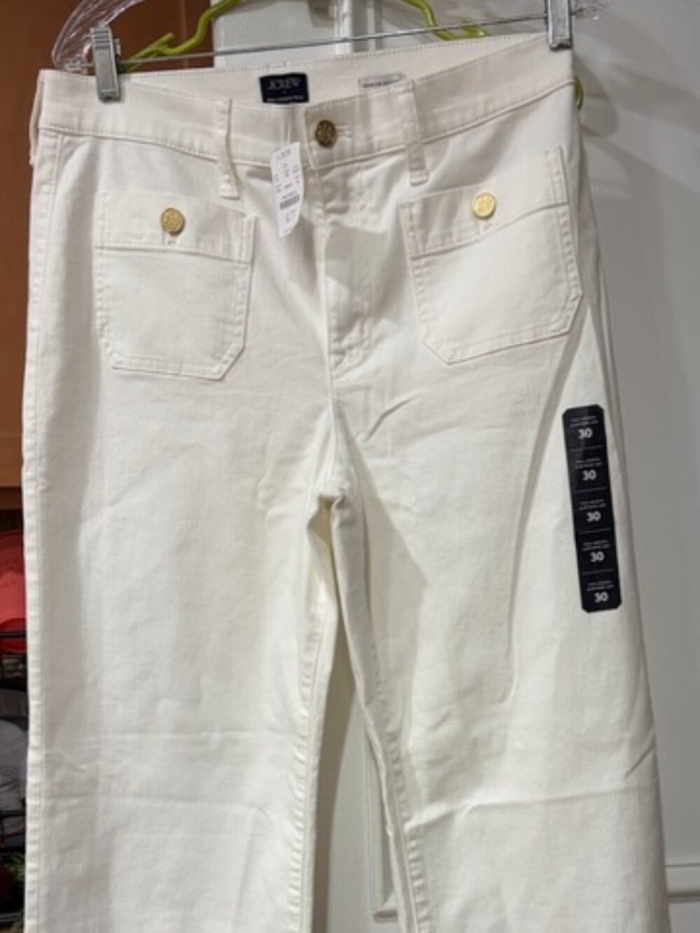 NWT J. Crew Sailor Slim Wide-Leg Jeans Trousers Pants Sz 30 NEW Summer Travel - Picture 3 of 11